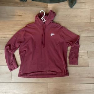 Nike Mens Large Maroon hooded shirt